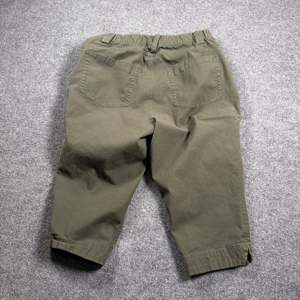 Duluth Rootstock Gardening Petal Pushers Capri Pants Womens 10 Olive Green - Picture 6 of 12